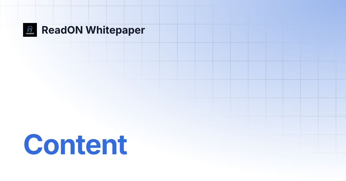Content | ReadON Whitepaper